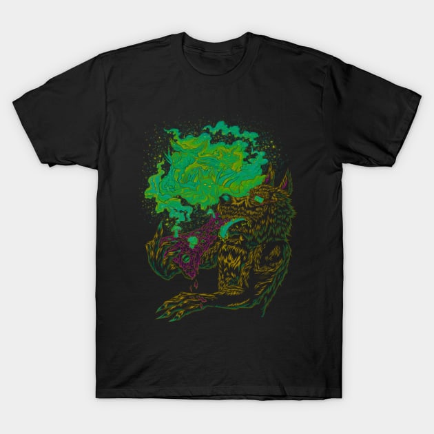 Trippy Wolf V2 T-Shirt by bobygates